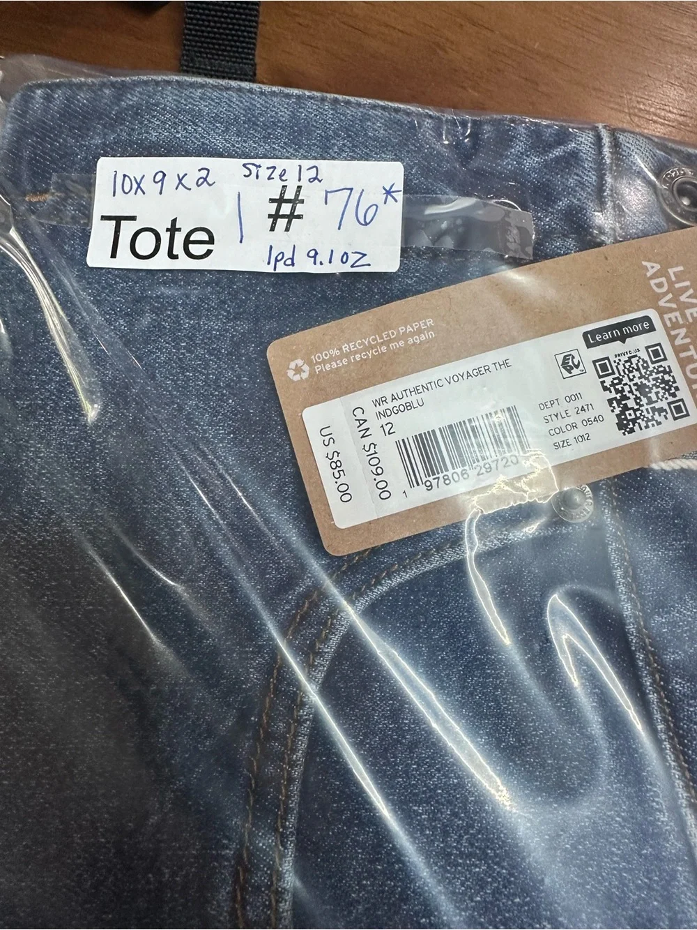 Eddie‎ Bauer Authentic Voyager High Rise Straight blue Jeans – Size 12 NWT